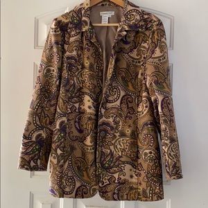 Coldwater Creek Blazer - Art Deco Paisley Pattern